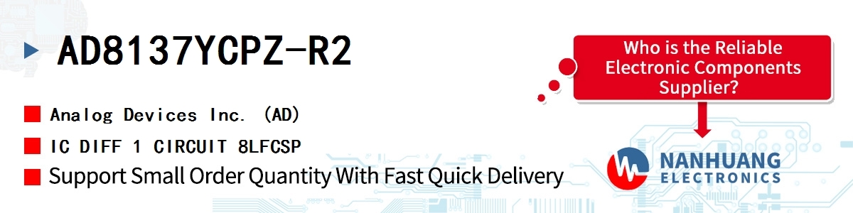 AD8137YCPZ-R2 ADI IC DIFF 1 CIRCUIT 8LFCSP