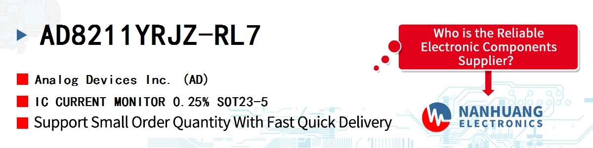 AD8211YRJZ-RL7 ADI IC CURRENT MONITOR 0.25% SOT23-5