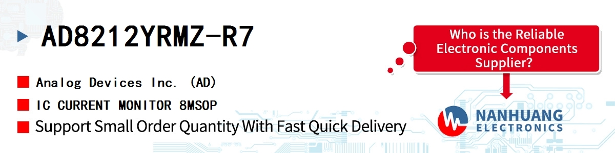 AD8212YRMZ-R7 ADI IC CURRENT MONITOR 8MSOP