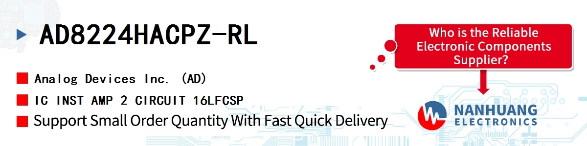 AD8224HACPZ-RL ADI IC INST AMP 2 CIRCUIT 16LFCSP