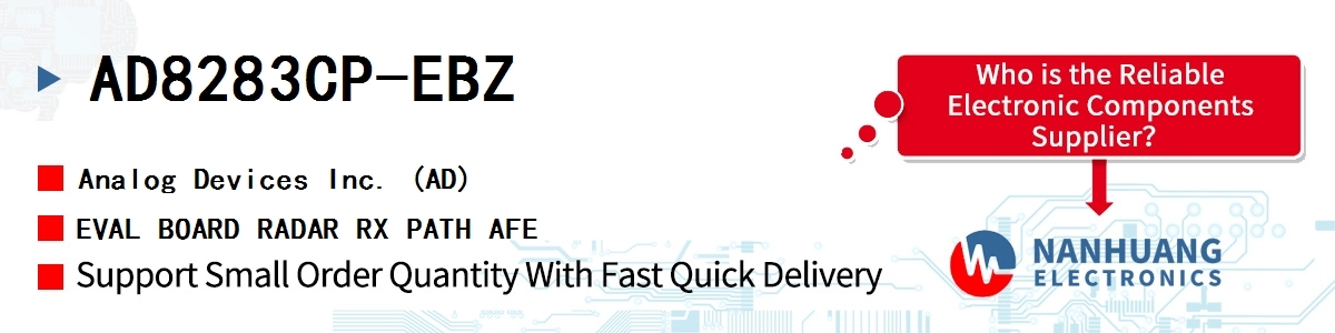 AD8283CP-EBZ ADI EVAL BOARD RADAR RX PATH AFE