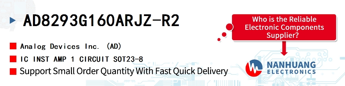 AD8293G160ARJZ-R2 ADI IC INST AMP 1 CIRCUIT SOT23-8