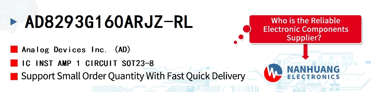 AD8293G160ARJZ-RL ADI IC INST AMP 1 CIRCUIT SOT23-8