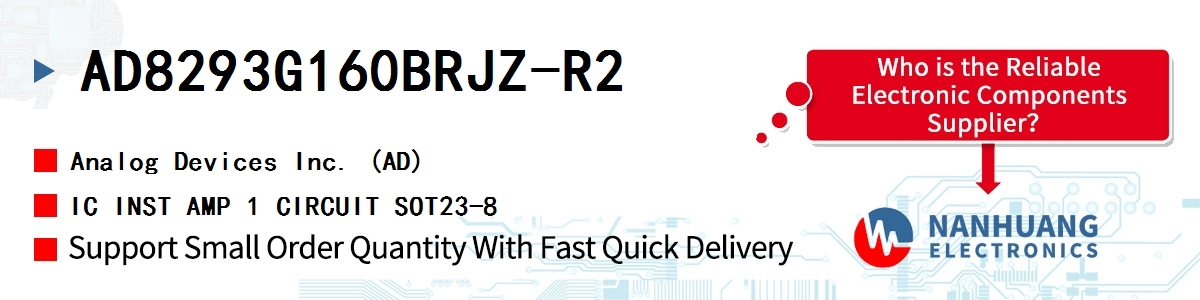 AD8293G160BRJZ-R2 ADI IC INST AMP 1 CIRCUIT SOT23-8