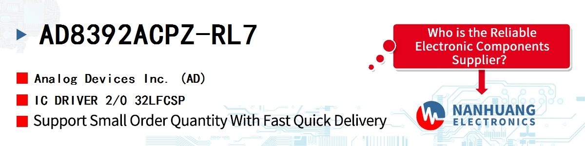 AD8392ACPZ-RL7 ADI IC DRIVER 2/0 32LFCSP