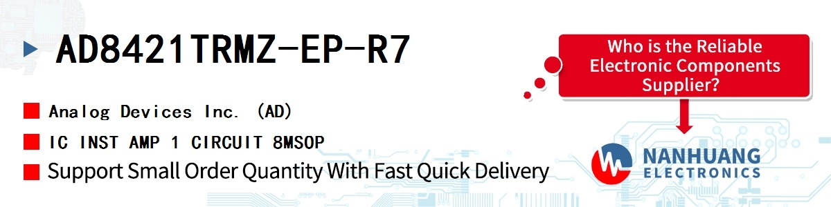 AD8421TRMZ-EP-R7 ADI IC INST AMP 1 CIRCUIT 8MSOP