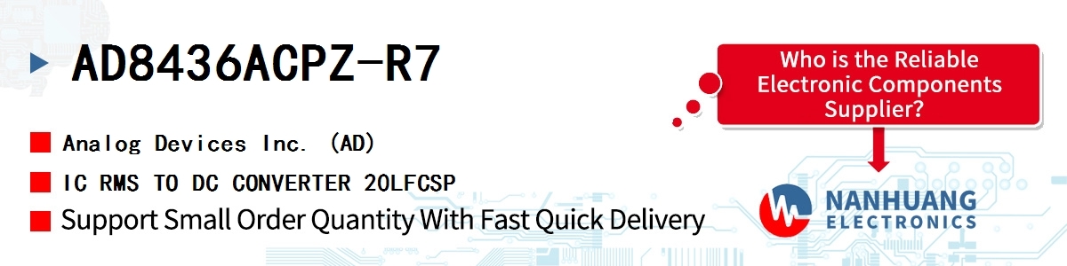 AD8436ACPZ-R7 ADI IC RMS TO DC CONVERTER 20LFCSP