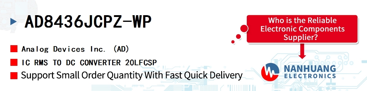 AD8436JCPZ-WP ADI IC RMS TO DC CONVERTER 20LFCSP