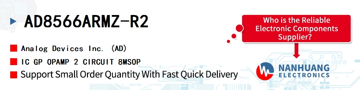 AD8566ARMZ-R2 ADI IC GP OPAMP 2 CIRCUIT 8MSOP