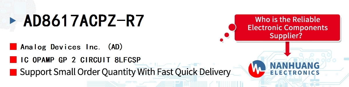 AD8617ACPZ-R7 ADI IC OPAMP GP 2 CIRCUIT 8LFCSP