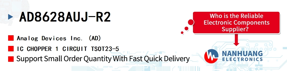 AD8628AUJ-R2 ADI IC CHOPPER 1 CIRCUIT TSOT23-5