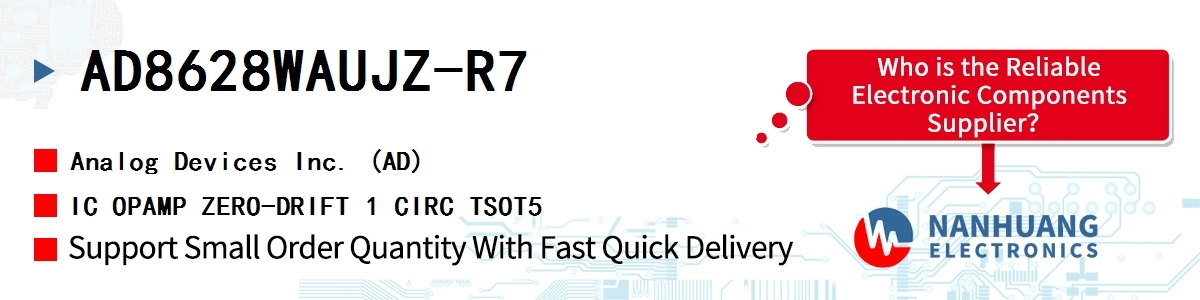 AD8628WAUJZ-R7 ADI IC OPAMP ZERO-DRIFT 1 CIRC TSOT5