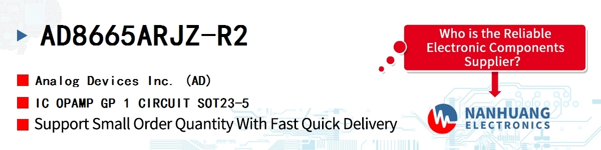 AD8665ARJZ-R2 ADI IC OPAMP GP 1 CIRCUIT SOT23-5