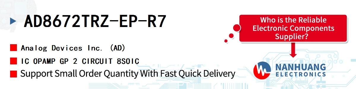 AD8672TRZ-EP-R7 ADI IC OPAMP GP 2 CIRCUIT 8SOIC
