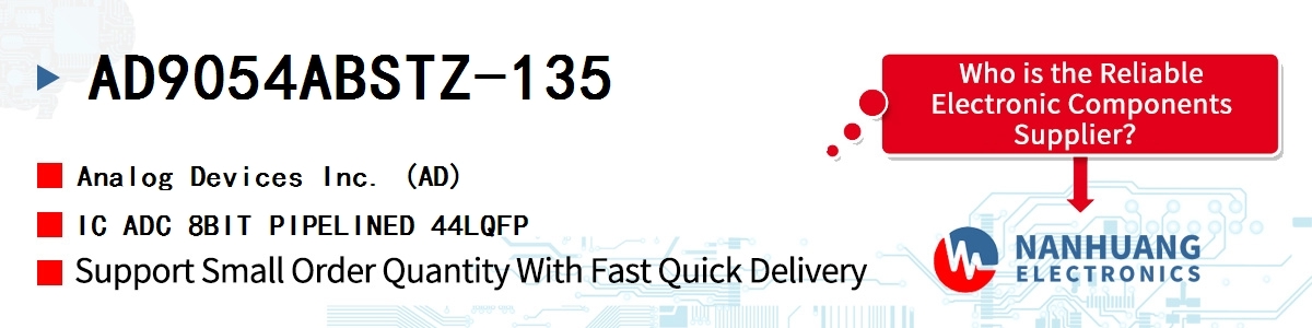 AD9054ABSTZ-135 ADI IC ADC 8BIT PIPELINED 44LQFP