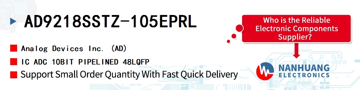 AD9218SSTZ-105EPRL ADI IC ADC 10BIT PIPELINED 48LQFP