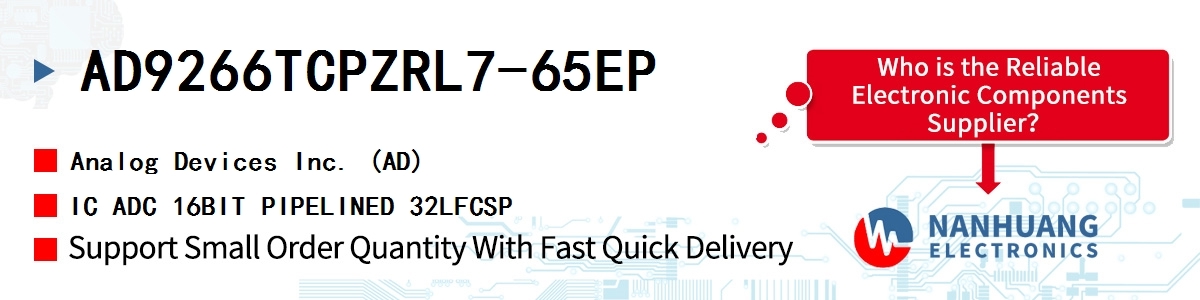 AD9266TCPZRL7-65EP ADI IC ADC 16BIT PIPELINED 32LFCSP