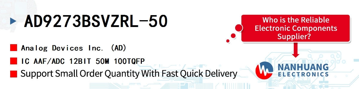 AD9273BSVZRL-50 ADI IC AAF/ADC 12BIT 50M 100TQFP