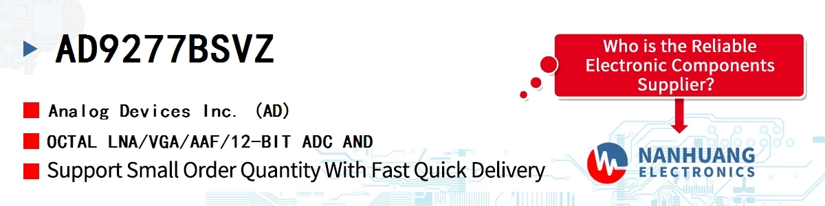 AD9277BSVZ ADI OCTAL LNA/VGA/AAF/12-BIT ADC AND