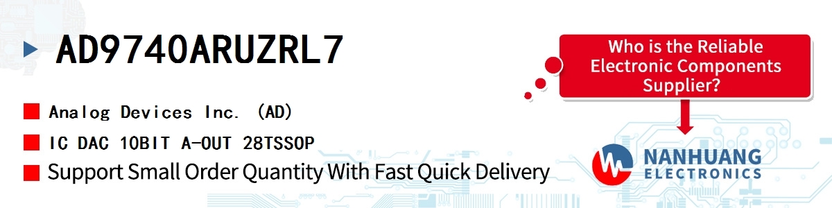 AD9740ARUZRL7 ADI IC DAC 10BIT A-OUT 28TSSOP