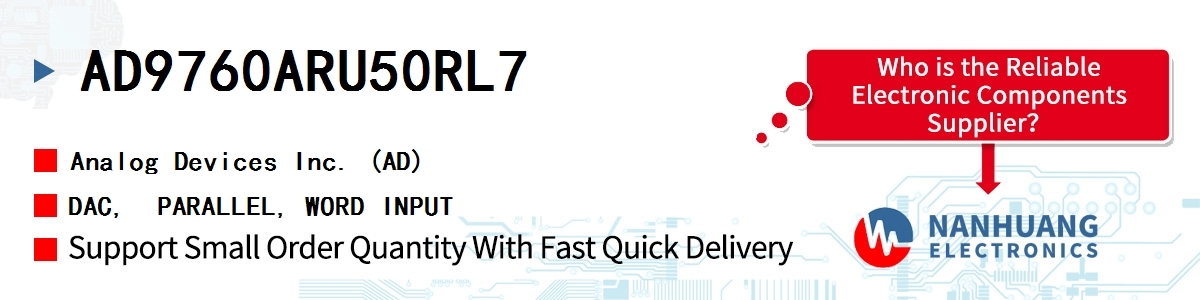 AD9760ARU50RL7 ADI DAC,  PARALLEL, WORD INPUT