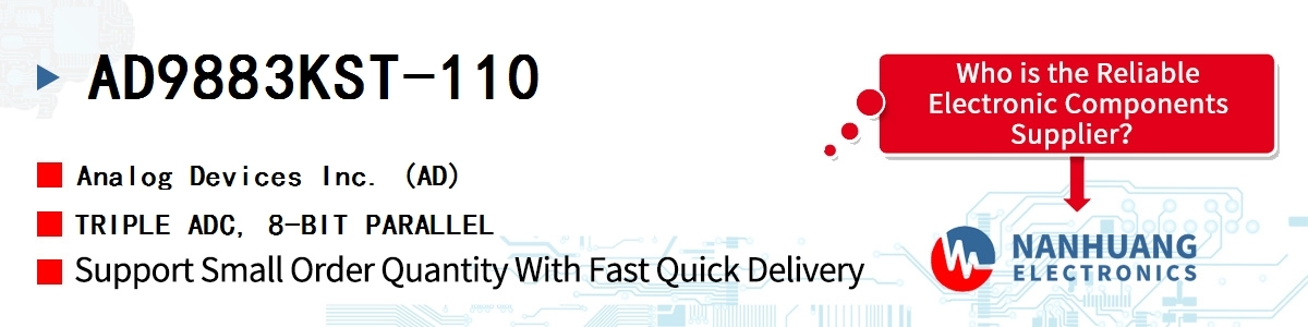 AD9883KST-110 ADI TRIPLE ADC, 8-BIT PARALLEL