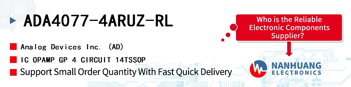 ADA4077-4ARUZ-RL ADI IC OPAMP GP 4 CIRCUIT 14TSSOP