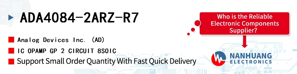 ADA4084-2ARZ-R7 ADI IC OPAMP GP 2 CIRCUIT 8SOIC