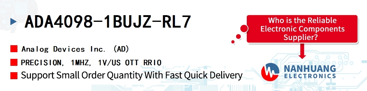 ADA4098-1BUJZ-RL7 ADI PRECISION, 1MHZ, 1V/US OTT RRIO