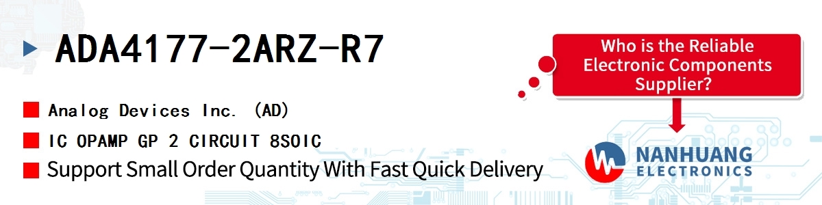 ADA4177-2ARZ-R7 ADI IC OPAMP GP 2 CIRCUIT 8SOIC