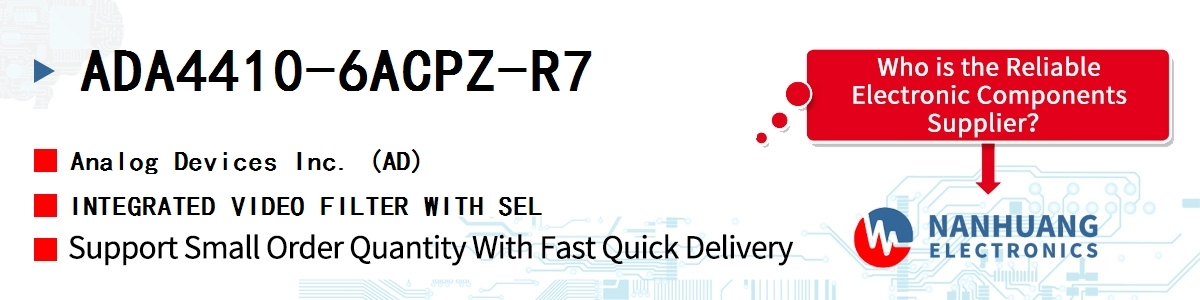 ADA4410-6ACPZ-R7 ADI INTEGRATED VIDEO FILTER WITH SEL