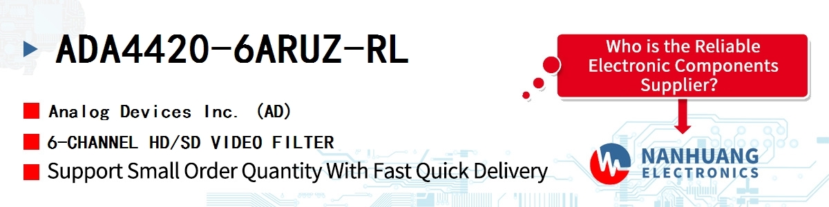 ADA4420-6ARUZ-RL ADI 6-CHANNEL HD/SD VIDEO FILTER