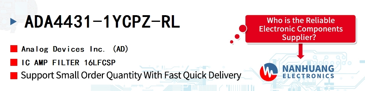 ADA4431-1YCPZ-RL ADI IC AMP FILTER 16LFCSP