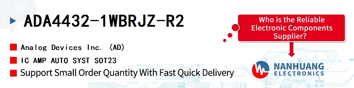 ADA4432-1WBRJZ-R2 ADI IC AMP AUTO SYST SOT23