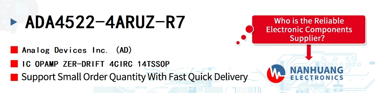 ADA4522-4ARUZ-R7 ADI IC OPAMP ZER-DRIFT 4CIRC 14TSSOP