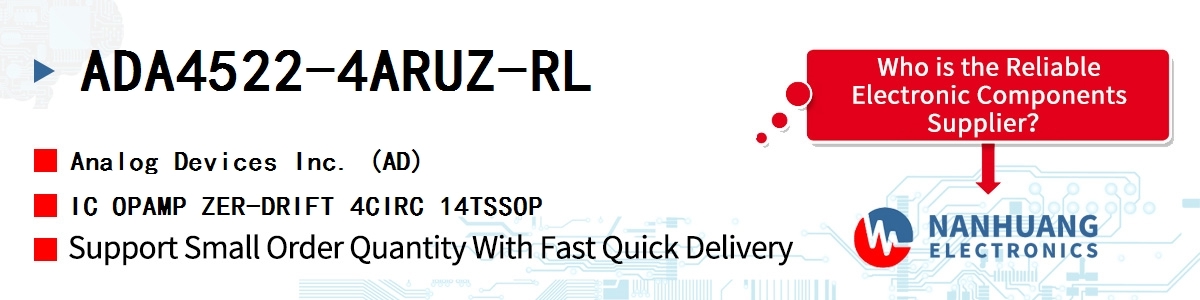 ADA4522-4ARUZ-RL ADI IC OPAMP ZER-DRIFT 4CIRC 14TSSOP