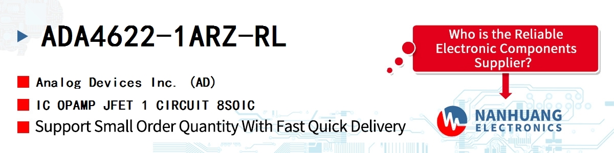 ADA4622-1ARZ-RL ADI IC OPAMP JFET 1 CIRCUIT 8SOIC