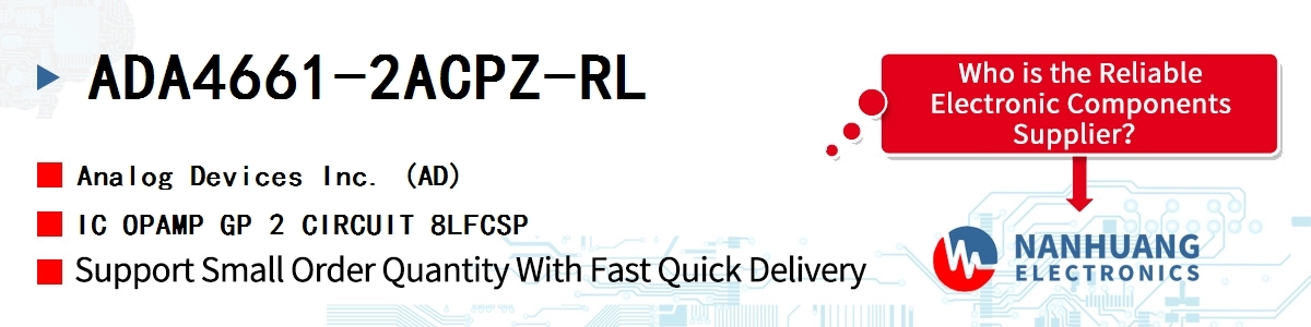 ADA4661-2ACPZ-RL ADI IC OPAMP GP 2 CIRCUIT 8LFCSP