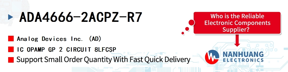 ADA4666-2ACPZ-R7 ADI IC OPAMP GP 2 CIRCUIT 8LFCSP