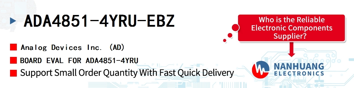 ADA4851-4YRU-EBZ ADI BOARD EVAL FOR ADA4851-4YRU