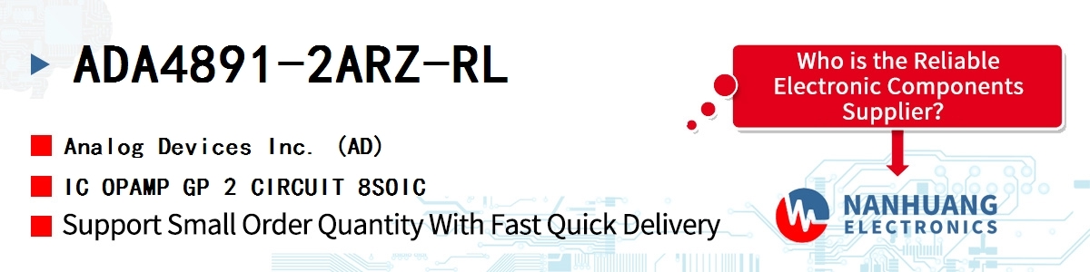 ADA4891-2ARZ-RL ADI IC OPAMP GP 2 CIRCUIT 8SOIC