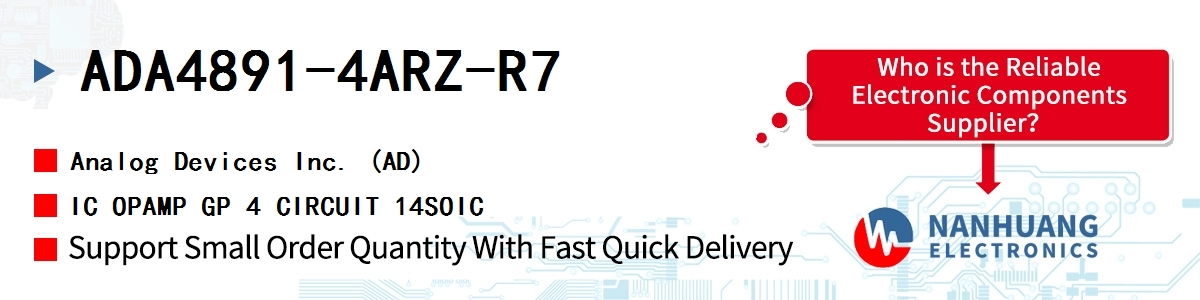 ADA4891-4ARZ-R7 ADI IC OPAMP GP 4 CIRCUIT 14SOIC