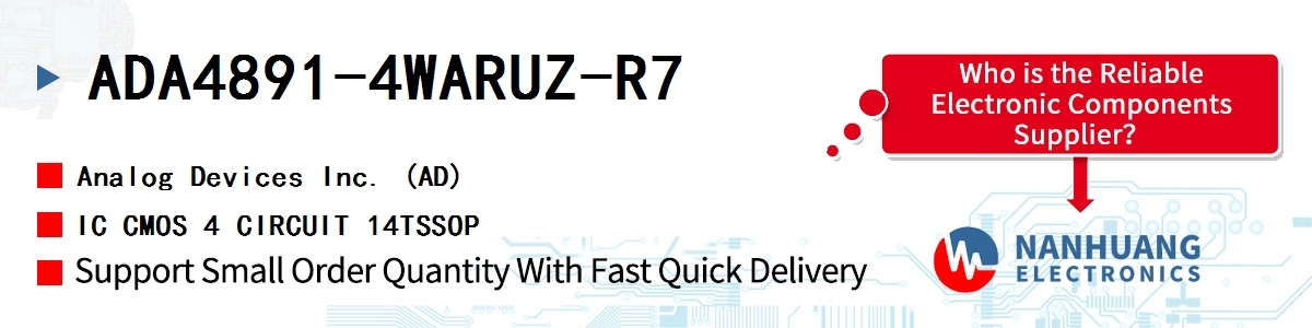 ADA4891-4WARUZ-R7 ADI IC CMOS 4 CIRCUIT 14TSSOP