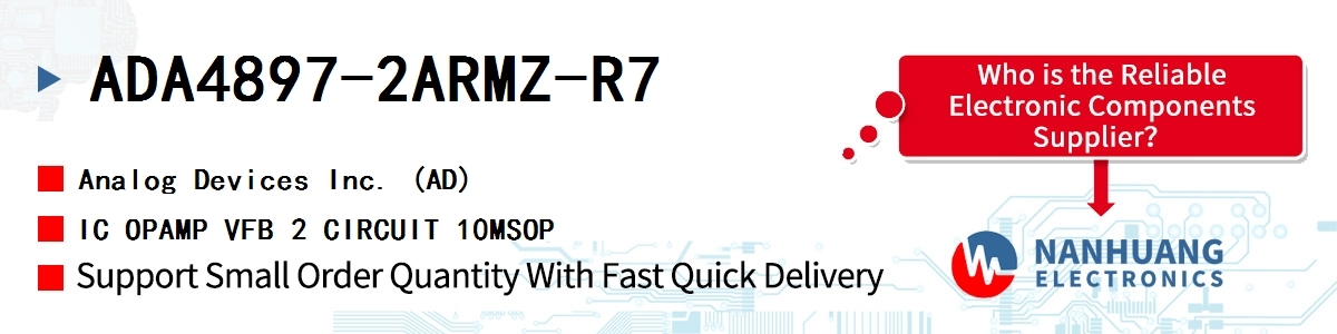 ADA4897-2ARMZ-R7 ADI IC OPAMP VFB 2 CIRCUIT 10MSOP