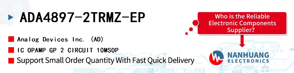 ADA4897-2TRMZ-EP ADI IC OPAMP GP 2 CIRCUIT 10MSOP