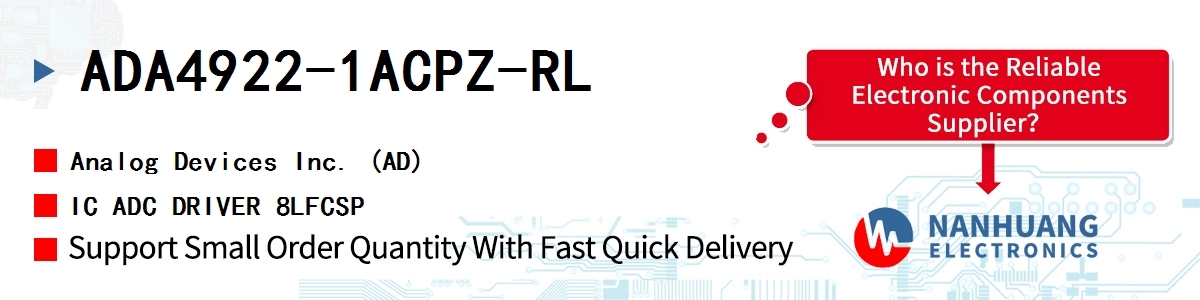 ADA4922-1ACPZ-RL ADI IC ADC DRIVER 8LFCSP