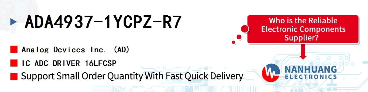 ADA4937-1YCPZ-R7 ADI IC ADC DRIVER 16LFCSP