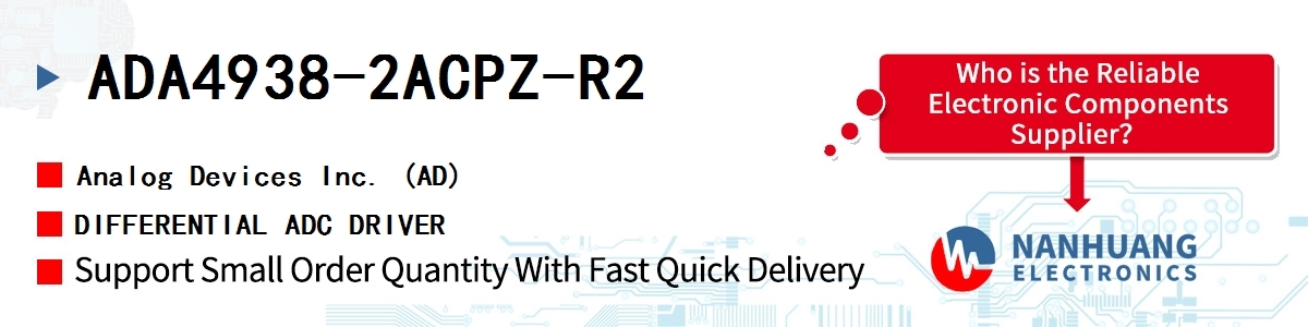 ADA4938-2ACPZ-R2 ADI DIFFERENTIAL ADC DRIVER