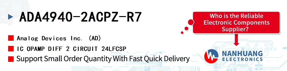 ADA4940-2ACPZ-R7 ADI IC OPAMP DIFF 2 CIRCUIT 24LFCSP