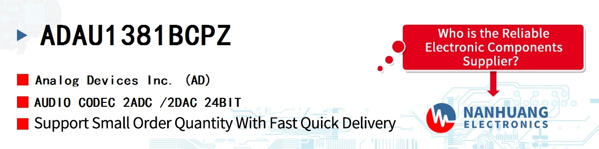 ADAU1381BCPZ ADI AUDIO CODEC 2ADC /2DAC 24BIT